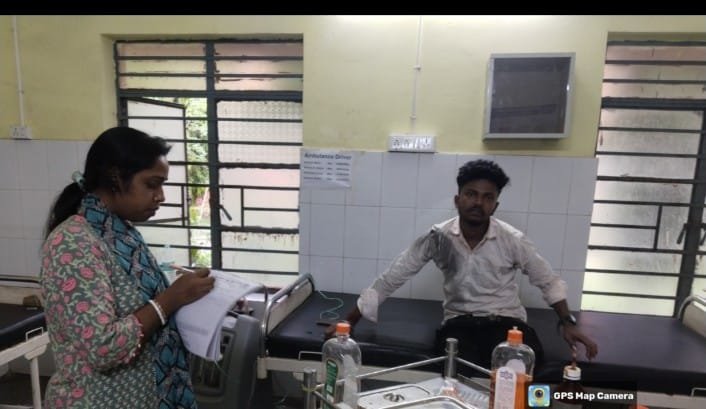 सड़क दुर्घटना में एक व्यक्ति हुआ गंभीर रूप से घायल
