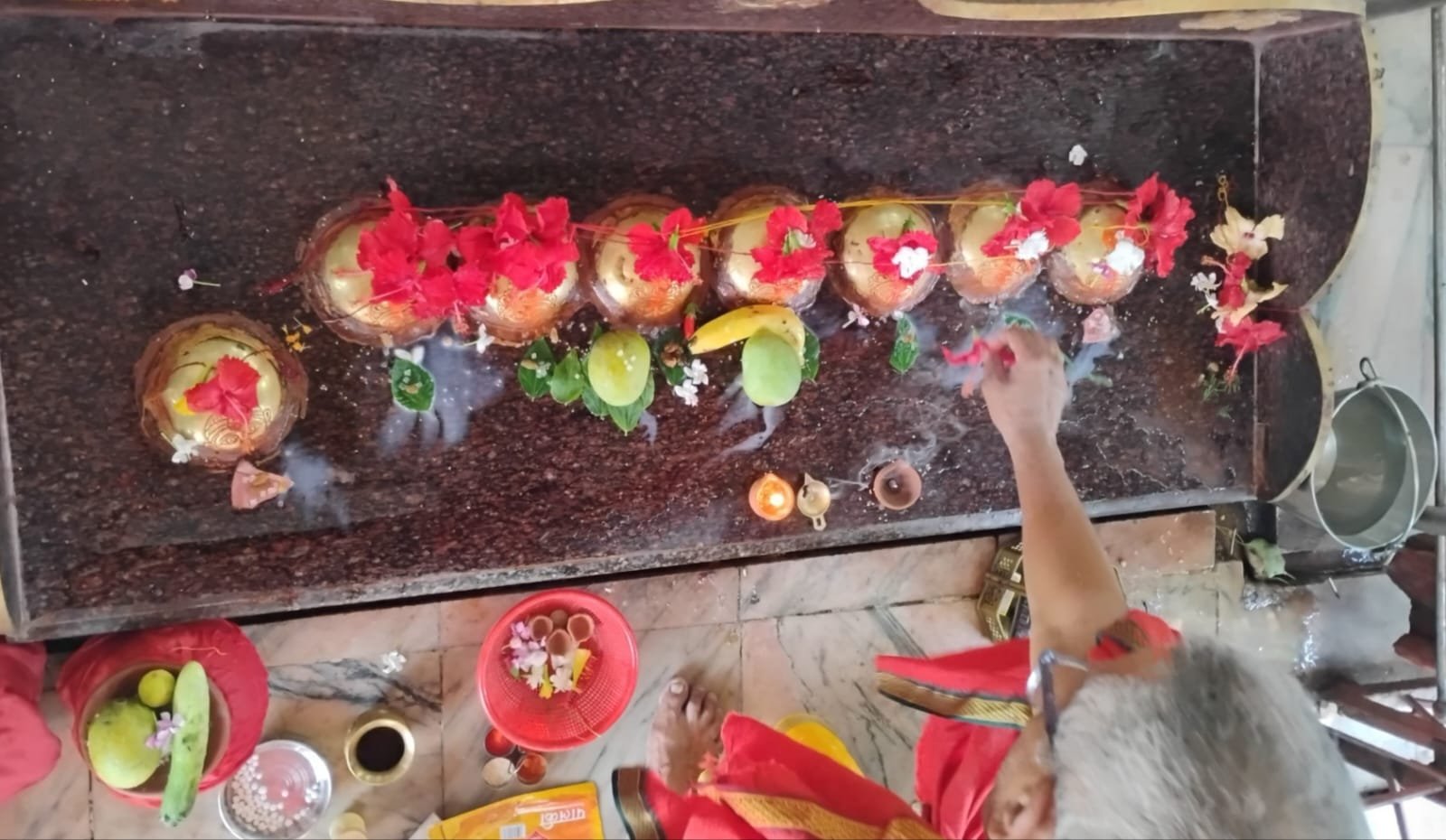 मां अन्नपूर्णा देवी मंदिर मैं चल रहा वार्षिक उत्सव पर धार्मिक अनुष्ठान
