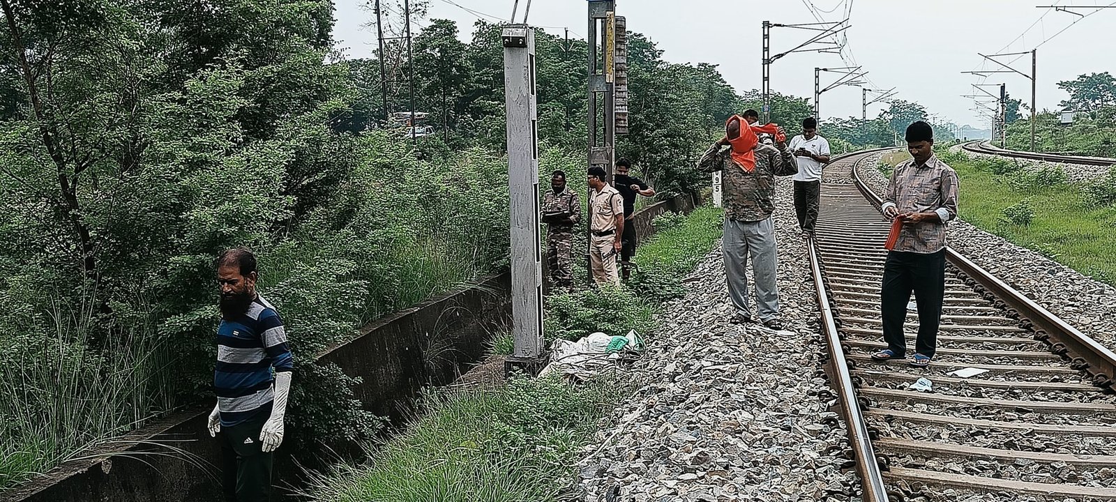 रेलवे ट्रैक के समीप मिला अज्ञात व्यक्ति की शव