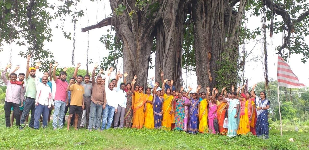 भदानीनगर में बूढी जाहेर सरना स्थल के प्रस्तावित अतिक्रमण का विरोध किया