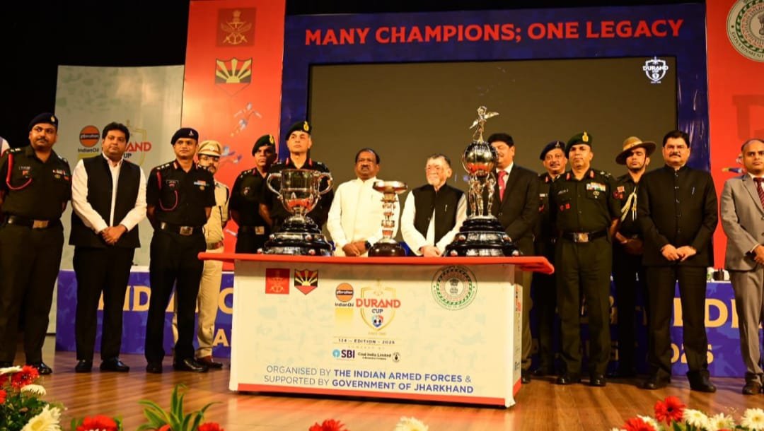 जमशेदपुर में डूरंड कप 2025 की ट्रॉफी का भव्य अनावरण