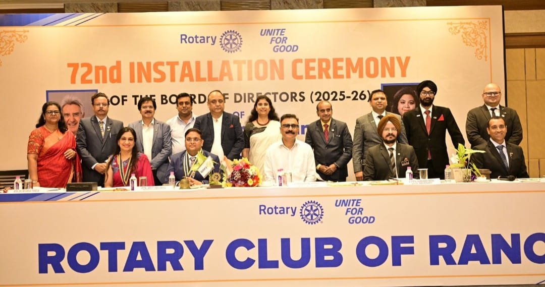 अमित अग्रवाल बने रोटरी क्लब ऑफ़ रांची के अध्यक्ष एवं भावना तनेजा सचिव