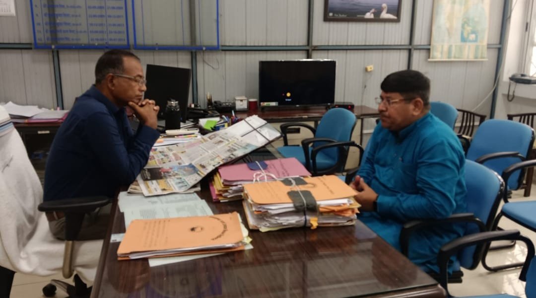 झारखंड ऊर्जा विकास श्रमिक संघ के अध्यक्ष ने झारखंड ऊर्जा विकास निगम के जी.एम से की मुलाकात