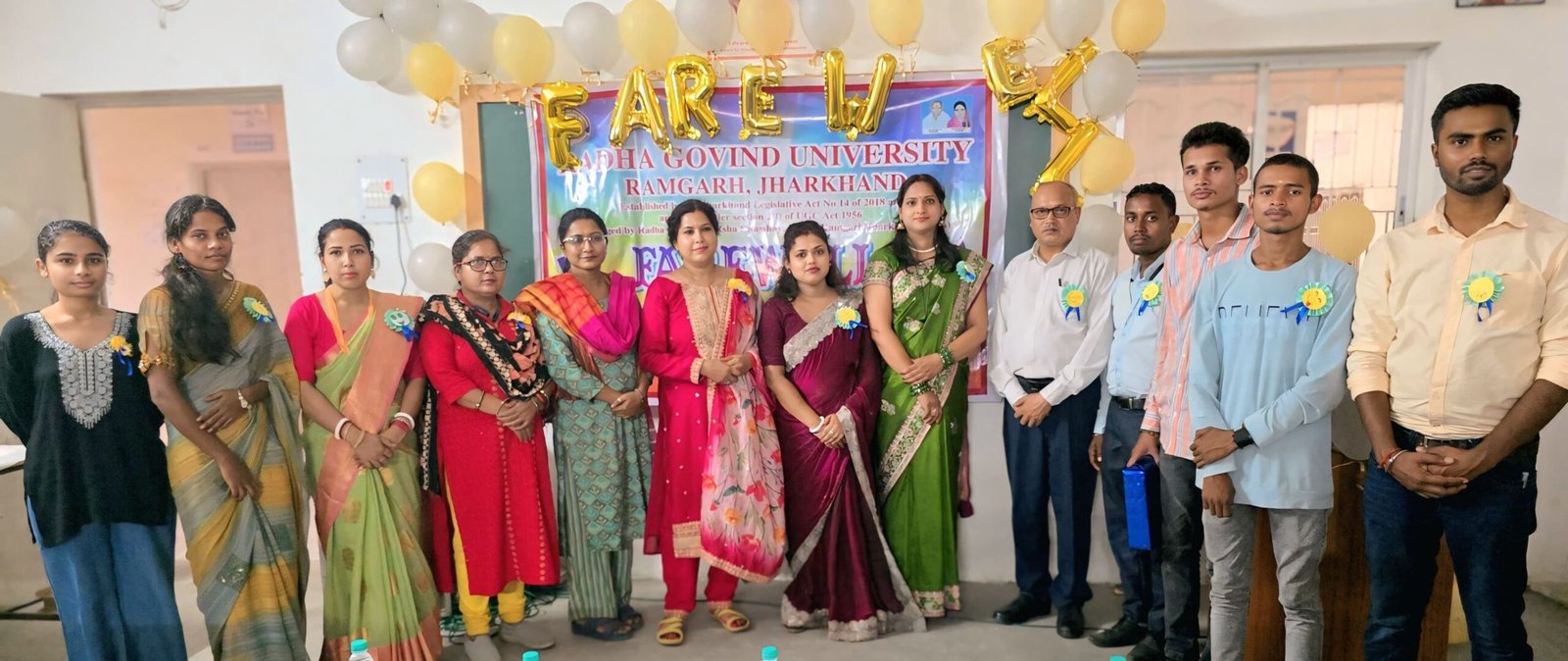 राधा गोविंद विश्वविद्यालय में विदाई समारोह का आयोजन हुआ
