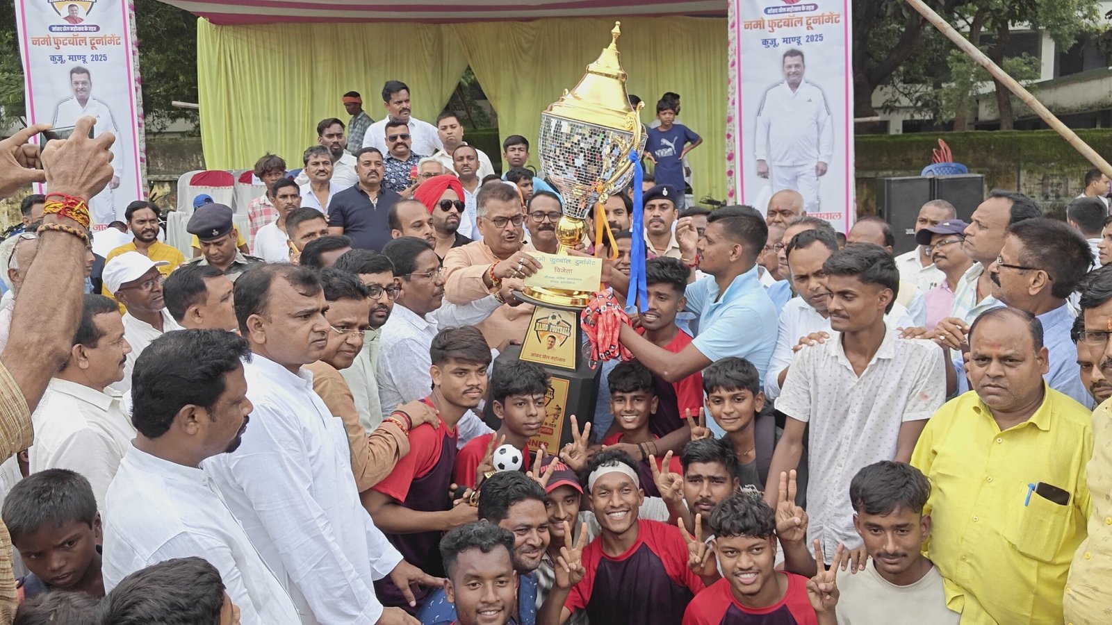 कुजू में सांसद खेल महोत्सव के तहत आयोजित नमो फुटबॉल टूर्नामेंट का हुआ फाइनल