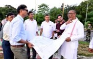 मुख्यमंत्री ने स्मार्ट सिटी, धुर्वा स्थित निर्माणाधीन कन्वेंशन सेंटर का स्थल निरीक्षण किया