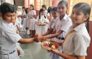 रामप्रसाद चंद्रभान सरस्वती शिशु विद्या मंदिर में रक्षाबंधन त्यौहार मनाया गया