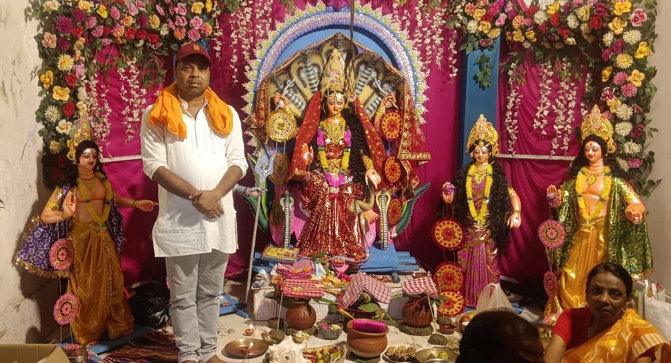 मां मनसा मंदिर पीटीपीएस में धूमधाम से हुई सर्पों की देवी मां मनसा की पूजा