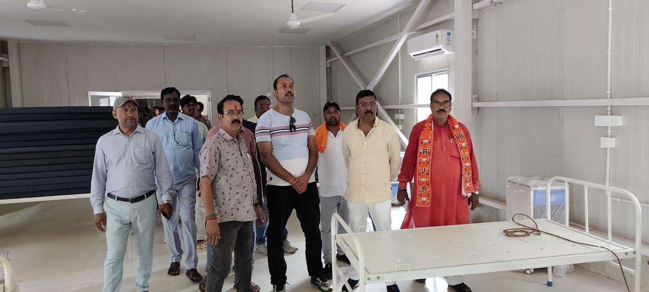 विधायक ने नवनिर्मित प्री फैब्रिकेटेड अस्पताल का औचक निरीक्षण किया