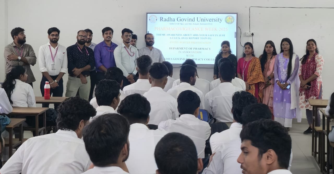राधा गोविन्द विश्वविद्यालय में फ़ार्माकोविजिलेंस सप्ताह का आयोजन