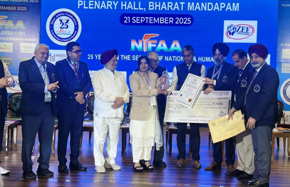 राष्ट्रपति अवार्डी,रांची विश्वविद्यालय की छात्रा व पासवा की प्रदेश महासचिव सुश्री फ़लक फ़ातिमा को मिला दूसरा राष्ट्रीय पुरस्कार