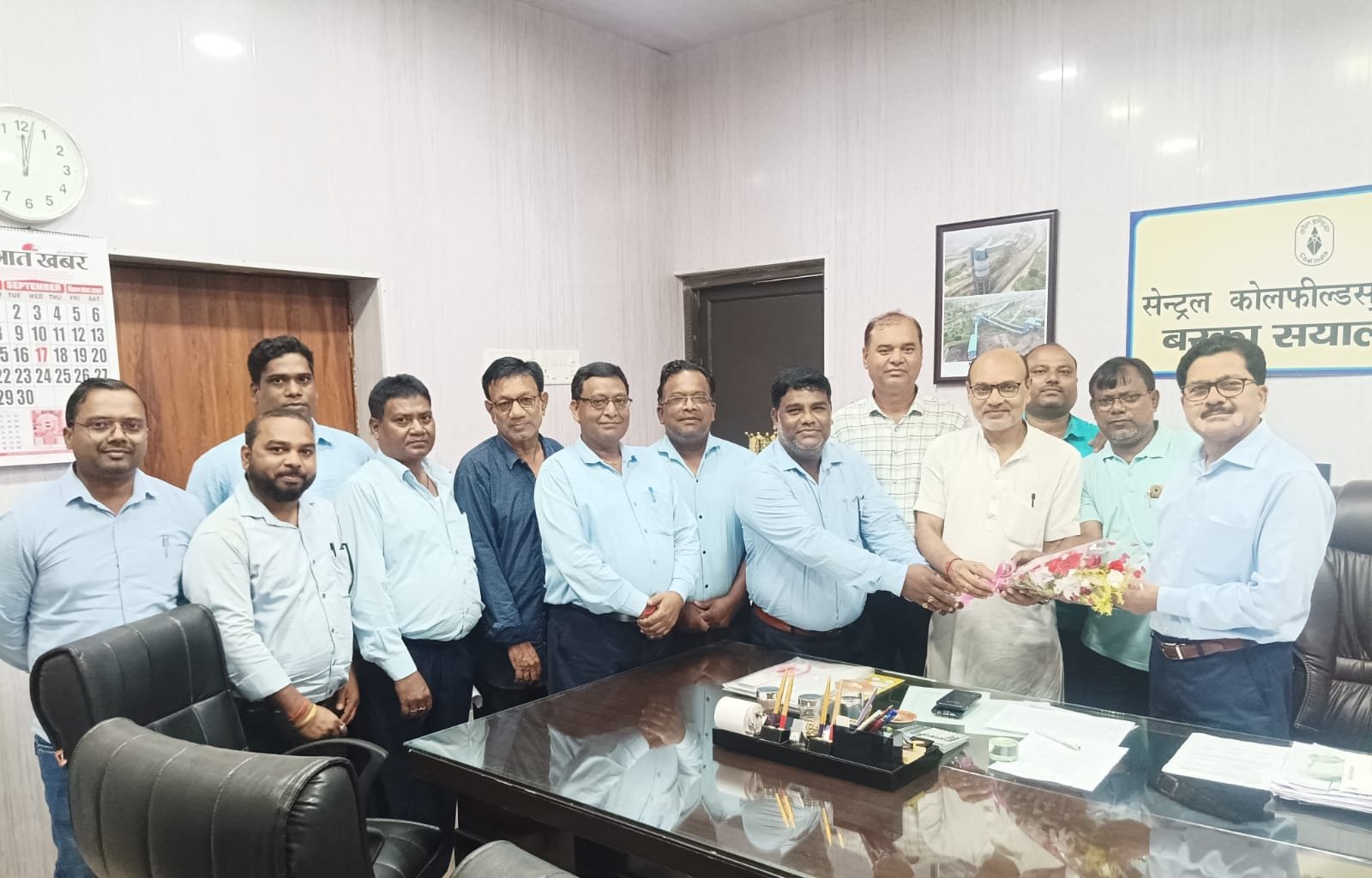 अखिल झारखंड कोयला श्रमिक संघ ने महाप्रबंधक अजय सिंह को दी बधाई