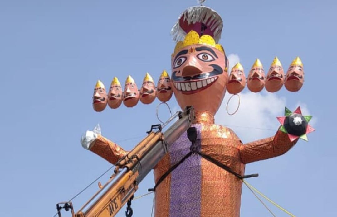 रामगढ़ : आकर्षक 70 फिट का रावण,65 फिट का कुंभकरण और 60 फिट का मेघनाथ