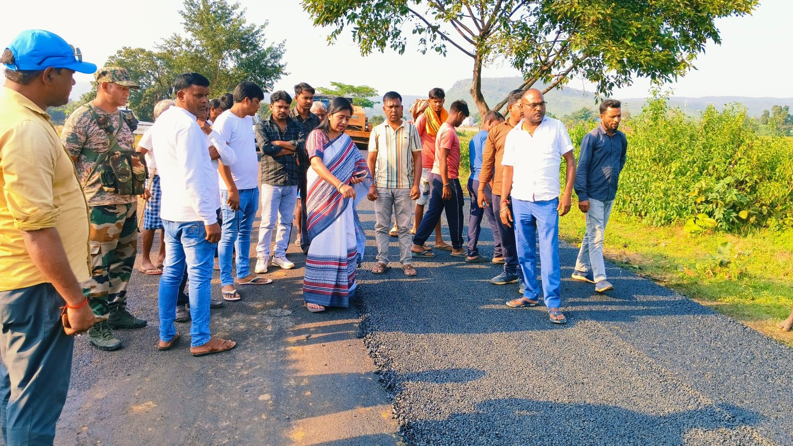विधायक ममता देवी ने नाली निर्माण कार्य का निरीक्षण किया,गड़बड़ियां पाई