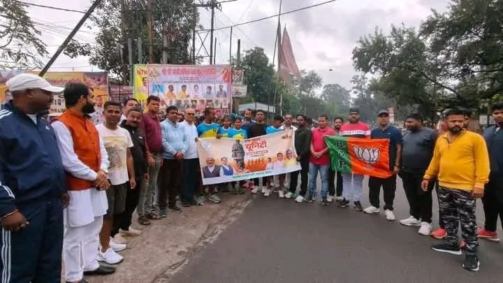 अखण्ड भारत के शिल्पकार सरदार पटेल के 150 वीं जंयती पर भाजपा द्वारा पद यात्रा का आयोजन