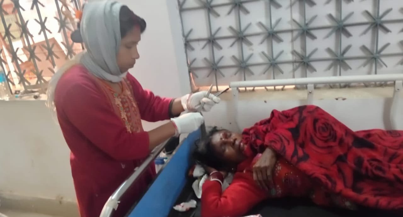 सवारी गाड़ी ने डाडीडीह उत्क्रमित उच्च विद्यालय के निकट एलपी में मारी टक्कर,12घायल