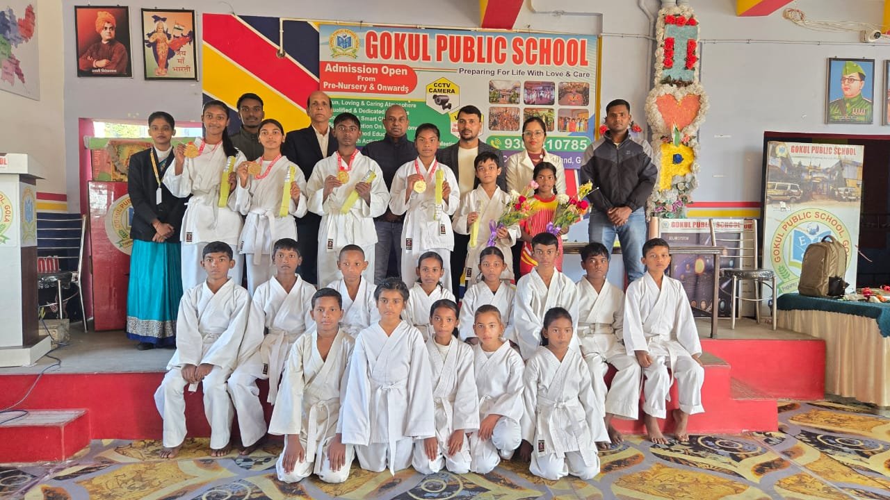 गोकुल पब्लिक स्कूल के बच्चों कराटे प्रतियोगिता का किया गया आयोजन