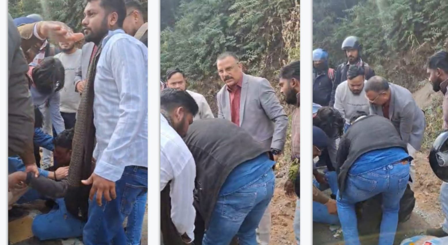 चुट्टूपालू घाटी में बाइक दुर्घटना : जिला प्रशासन की त्वरित कार्रवाई, प्राथमिक उपचार देते हुए पहुंचाया गया सदर अस्पताल