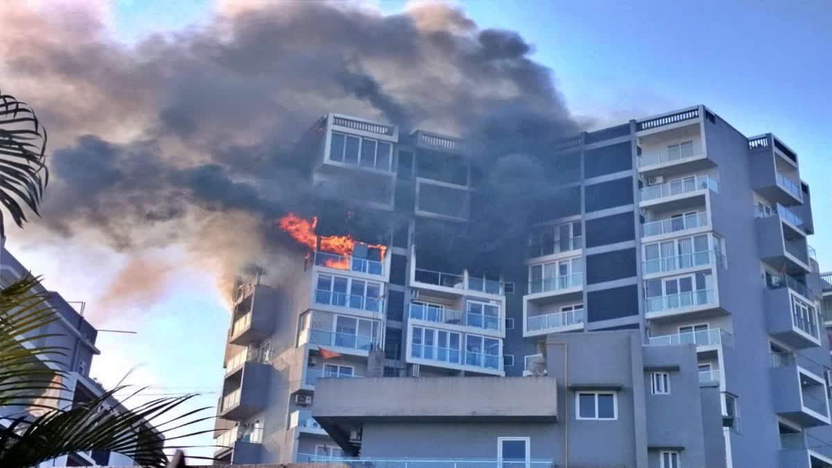 रांची के पर्ल ऑर्किड अपार्टमेंट में लगी आग