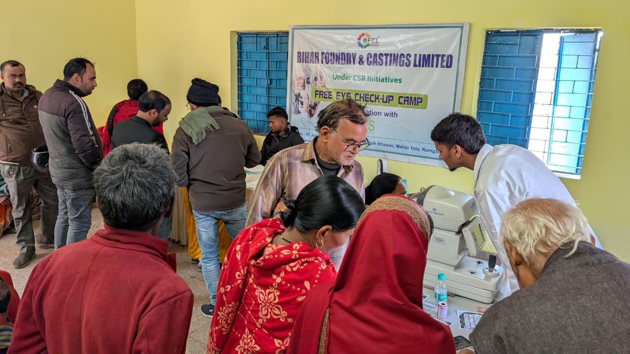बीएफसीएल ने लगाया निःशुल्क नेत्र जांच शिविर, 100 से अधिक लोगों की हुई जांच