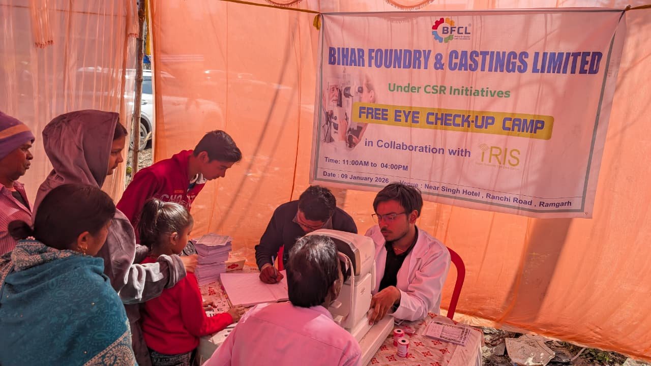 बिहार फाउंड्री एंड कास्टिंग्स लिमिटेड ने निःशुल्क नेत्र जांच शिविर का किया आयोजन