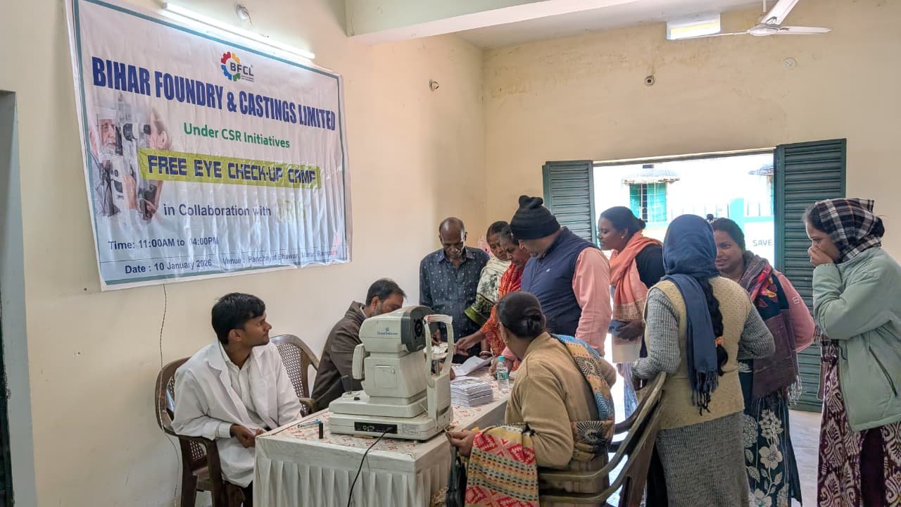 बिहार फाउंड्री एंड कास्टिंग्स लिमिटेड ने निःशुल्क नेत्र जांच शिविर का किया आयोजन