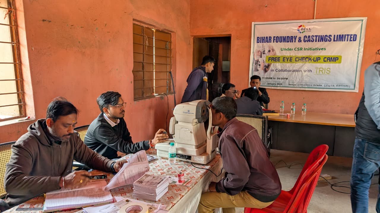 बिहार फाउंड्री एंड कास्टिंग्स लिमिटेड ने निःशुल्क नेत्र जांच शिविर का किया आयोजन