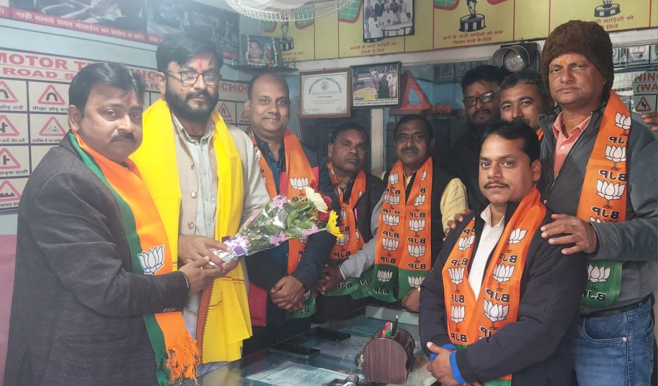 भाजपा जिला अध्यक्ष व नगर अध्यक्ष का स्वागत