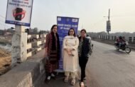 इनरव्हील क्लब ने सड़क सुरक्षा जागरूकता पोस्टर लगाए