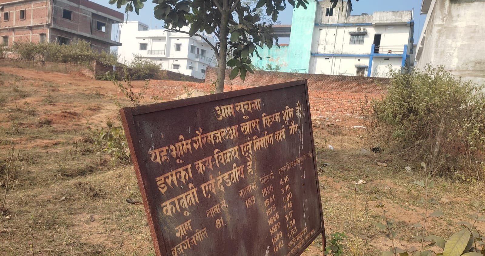 गृह रक्षा वाहिनी के कार्यालय आवास व प्रशिक्षण केंद्र के लिया आवंटित जमीन पर भूमाफिया द्वारा किया जा रहा है अवैध कब्जा