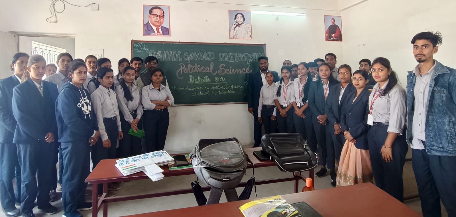 राधा गोविन्द विश्वविद्यालय में मतदान जागरूकता पर भाषण प्रतियोगिता आयोजित