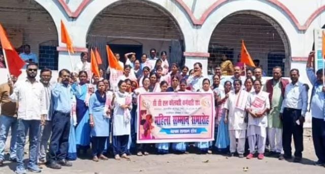 भामसं ने अंतरराष्ट्रीय महिला दिवस सप्ताह के तहत सीसीएल अस्पताल में महिलाओं को सम्मानित किया