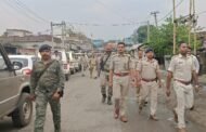 ईद, सरहुल व रामनवमी से पूर्व पुलिस ने किया क्षेत्र में फ्लैग मार्च