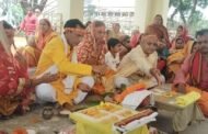 श्री राधा-कृष्ण प्राण प्रतिष्ठा को लेकर उकरिद गांव में निकाली गई भव्य ध्वज यात्रा