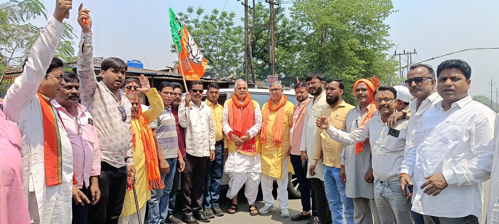 भाजपा के क्षेत्रीय महामंत्री का मतकामा चौक पर हुआ स्वागत
