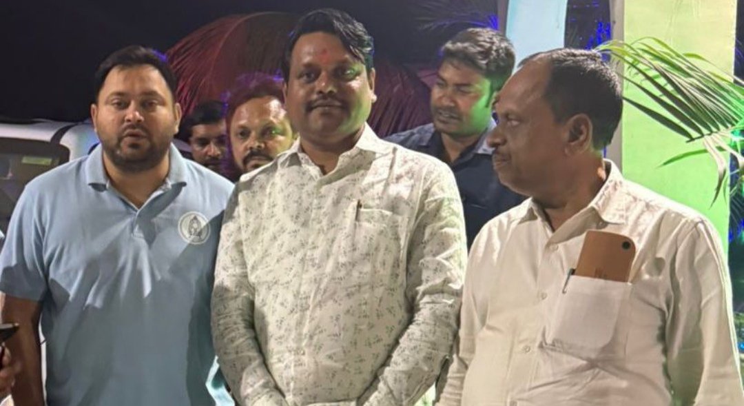 राजद के राष्ट्रीय कार्यकारी अध्यक्ष तेजस्वी यादव का रामगढ़ में स्वागत