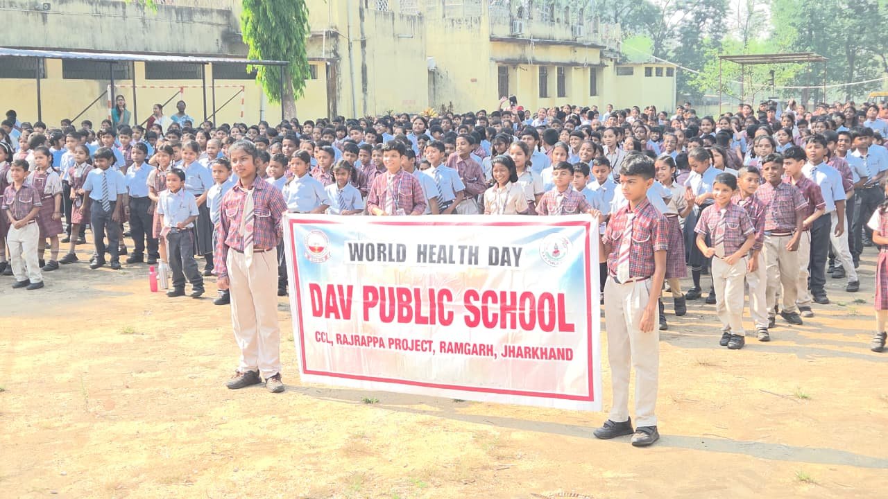 डीएवी पब्लिक स्कूल रजरप्पा में विश्व स्वास्थ्य दिवस उत्साहपूर्वक मनाया गया