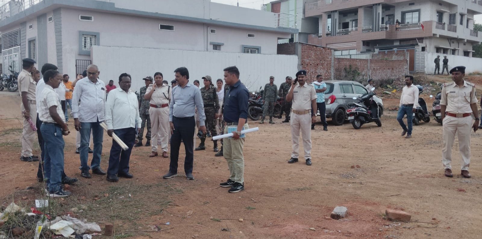 गृहरक्षा वाहिनी कार्यालय, आवासीय परिसर व प्रशिक्षण केंद्र के लिए गैर मजरूवा जमीन का किया गया सीमांकन