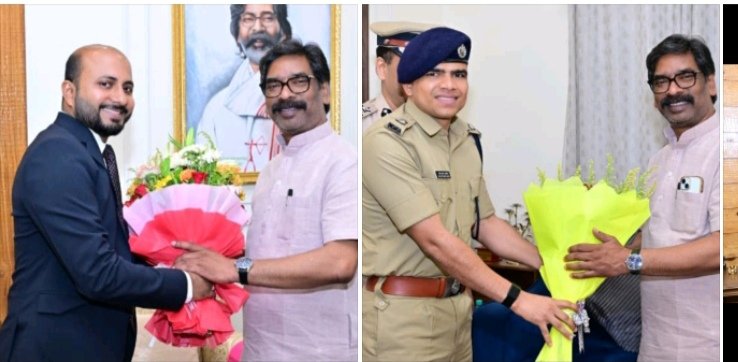 मुख्यमंत्री से प्रशासनिक एवं पुलिस सेवा में नव पदस्थापित अधिकारियों ने मुलाकात की