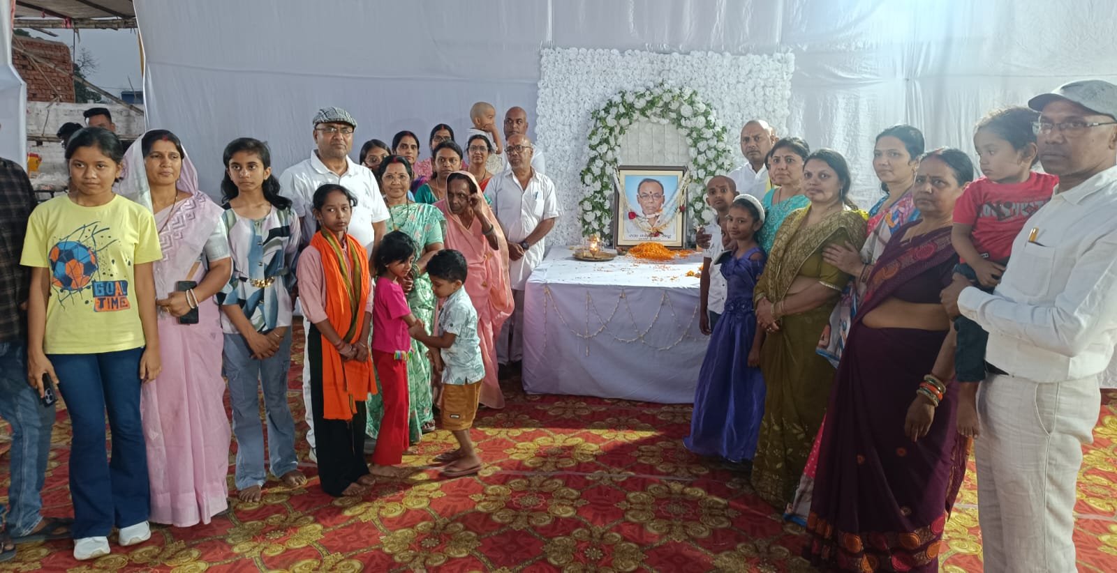 समाजसेवी स्वर्गीय कालेश्वर प्रसाद साहू को दी गई श्रद्धांजलि