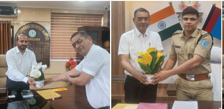 जिला के नए उपायुक्त एवं पुलिस अधीक्षक से मिले समाजसेवी