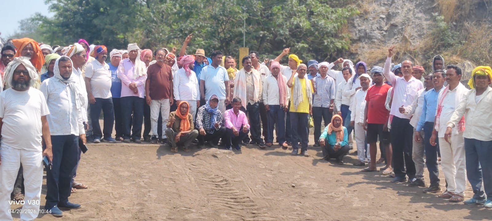 रैलीगड़ा रोड सेल संचालन समिति का आंदोलन चौथे दिन भी जारी रहा