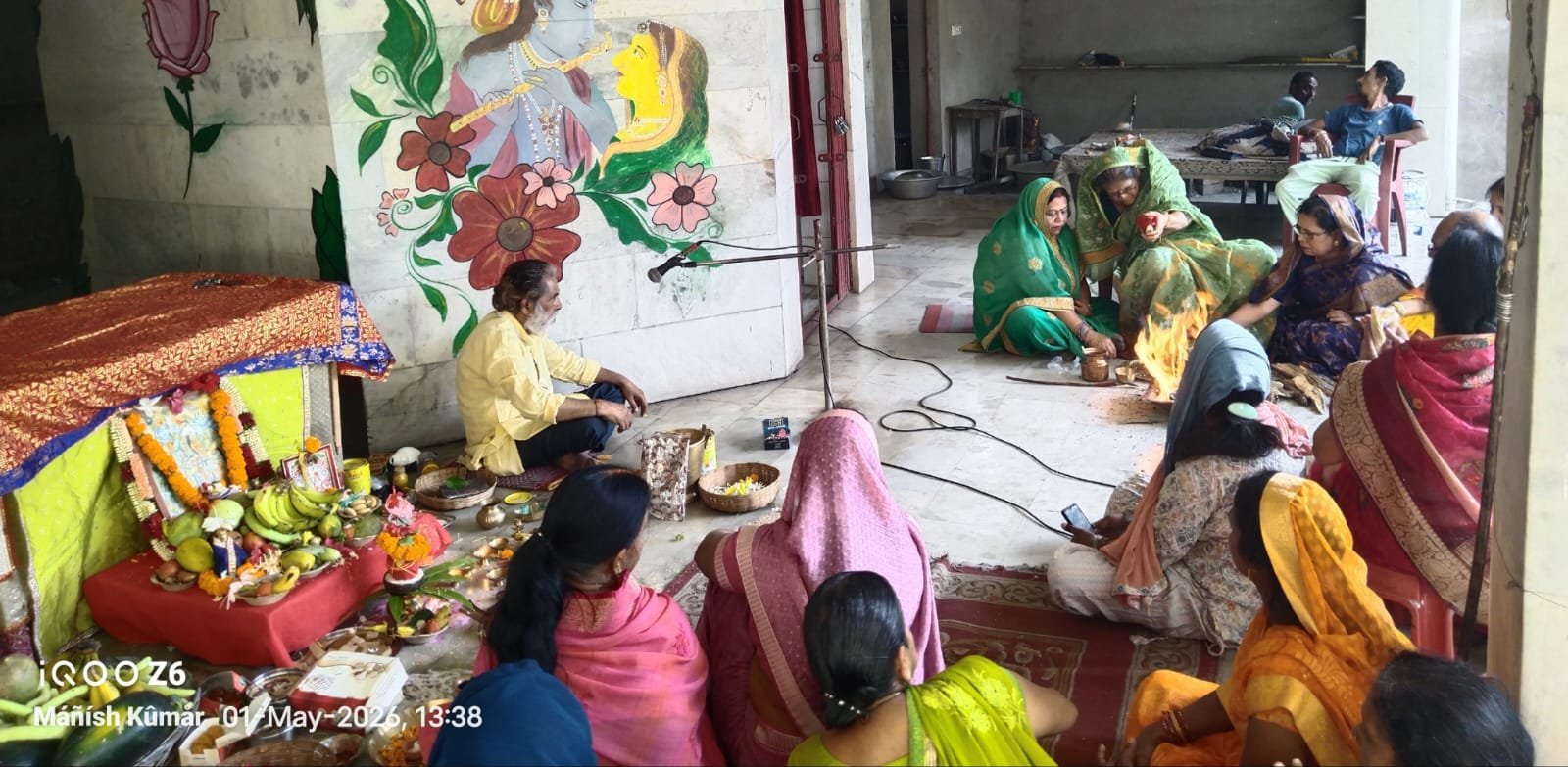 श्री लक्ष्मी नारायण मंदिर गोला में श्री सत्यनारायण पूजा और रुद्र अभिषेक किया गया