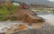 श्रमदान से बनाया गया सड़क तेज बारिश में बहा