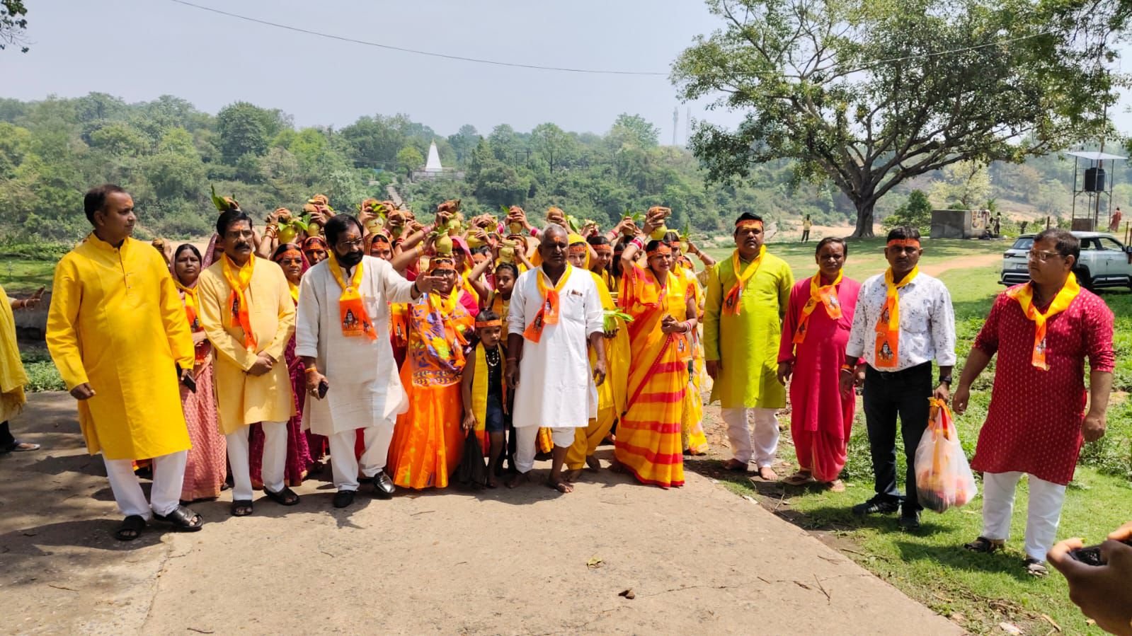 कलश यात्रा के साथ सात दिवसीय शिव महापुराण कथा शुरू