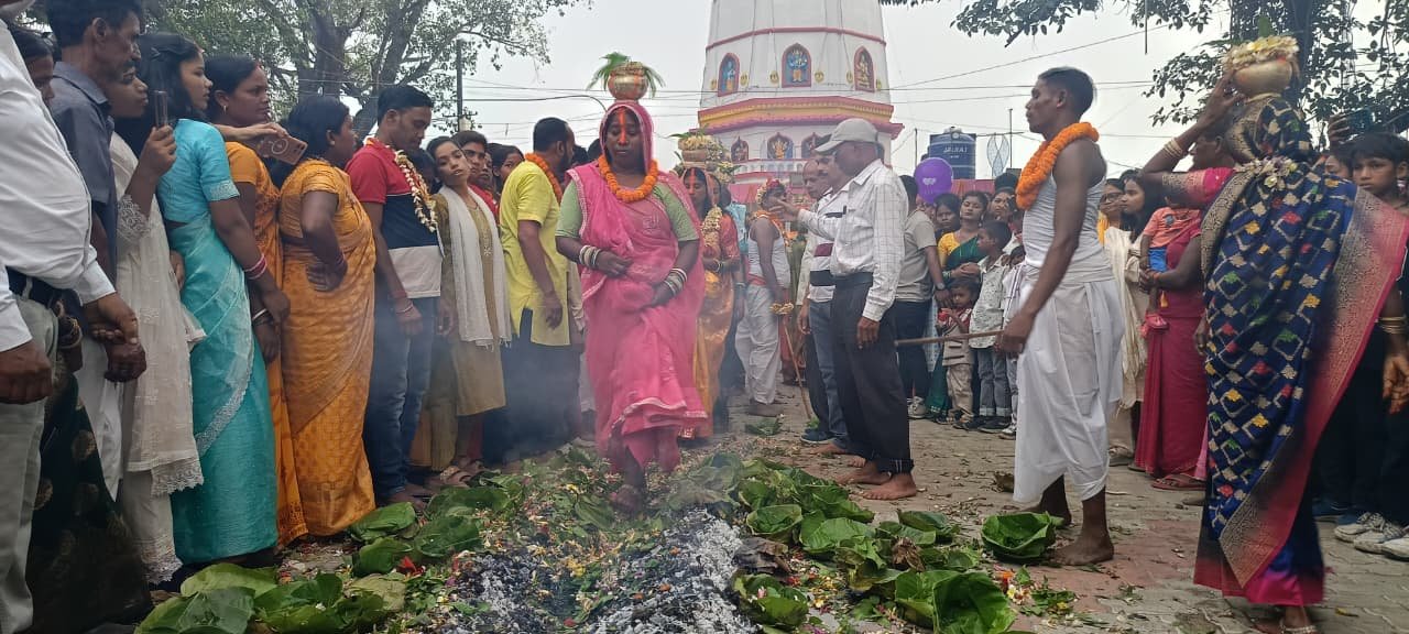 चैनगड़ा में मंडा पुजा धुमधाम से मनाया