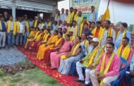 आदिबासी कुड्मि समाज की बैठक में नए पदाधिकारी को किया गया सम्मानित