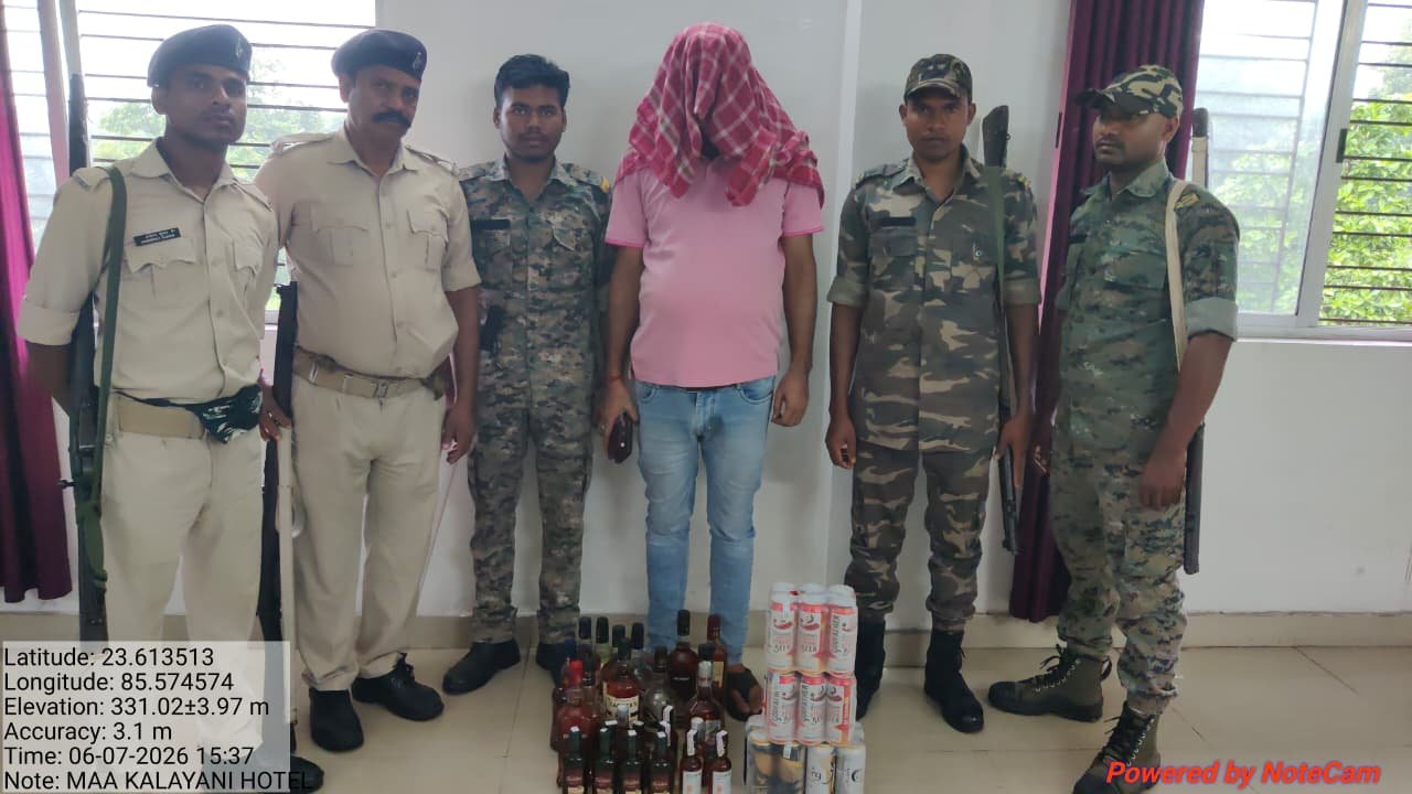 उत्पाद विभाग की छापेमारी में अवैध विदेशी शराब एवं बीयर बरामद,एक अभियुक्त गिरफ्तार