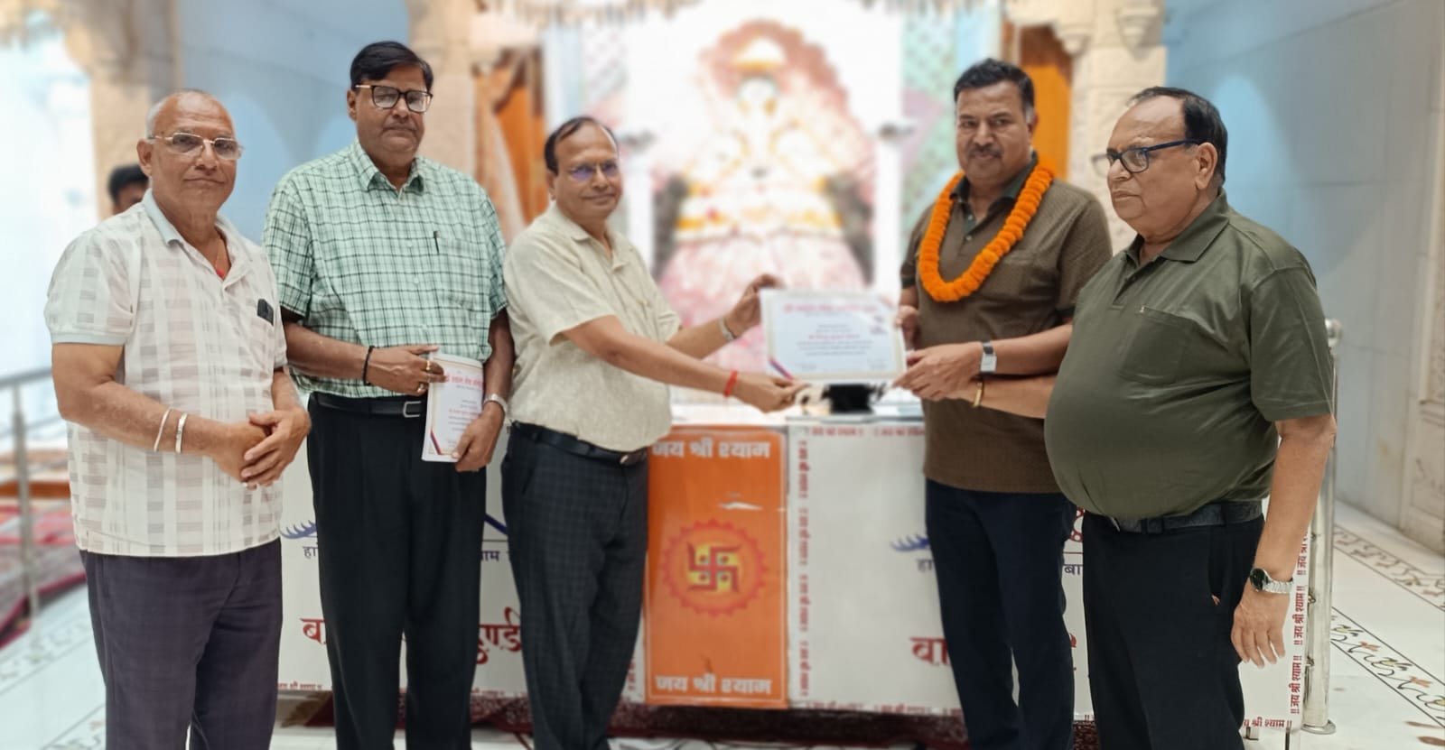 श्री श्याम सेवा समिति ट्रस्ट रामगढ़ का निर्विरोध अध्यक्ष चुने गए विष्णु पोद्दार 