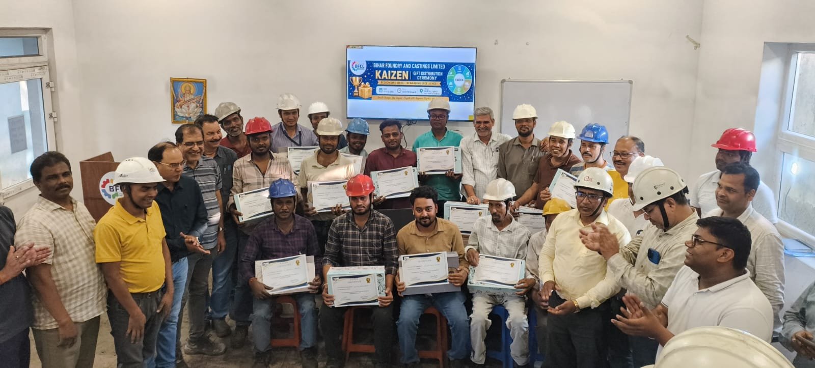 बीएफसीएल में उत्कृष्ट काइज़ेन सुझावों हेतु कर्मचारियों को किया सम्मानित